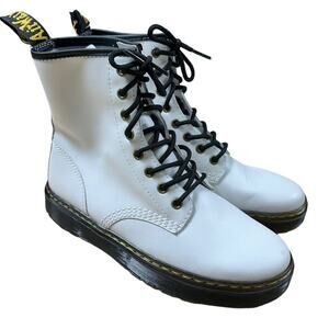 Dr. Martens Women's Zavala Lace Up Combat Boot White Size 9 New Without Box